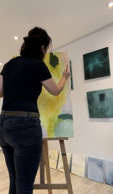Doris Weingärtner en el estudio