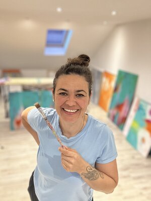 Doris Weingärtner en el estudio