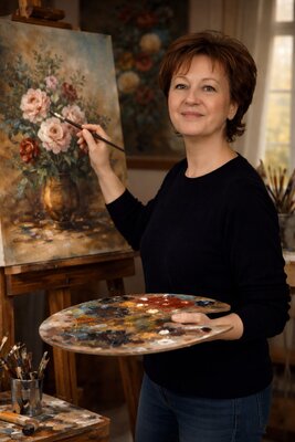 Rita Vestri in the Studio