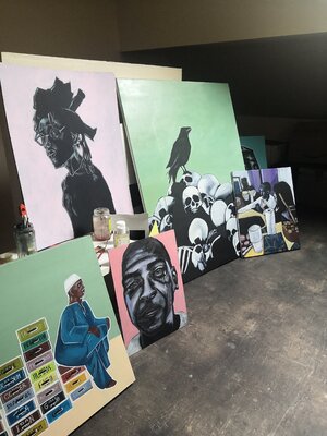 Lauriane Itoua (Lylo) nello studio: Atelier Lauriane ITOUA