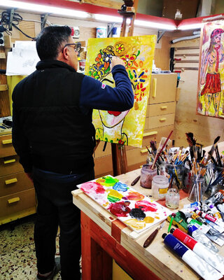 Biagio Antonio Occhipinti en el estudio