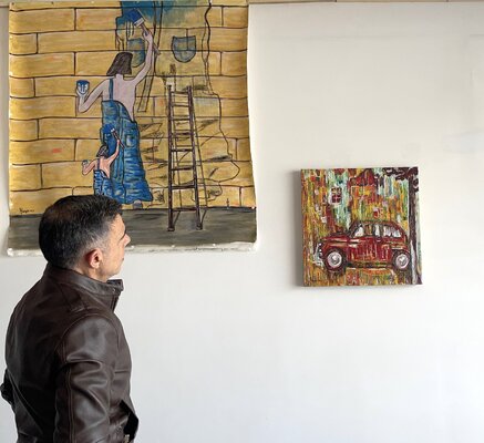 Biagio Antonio Occhipinti en el estudio