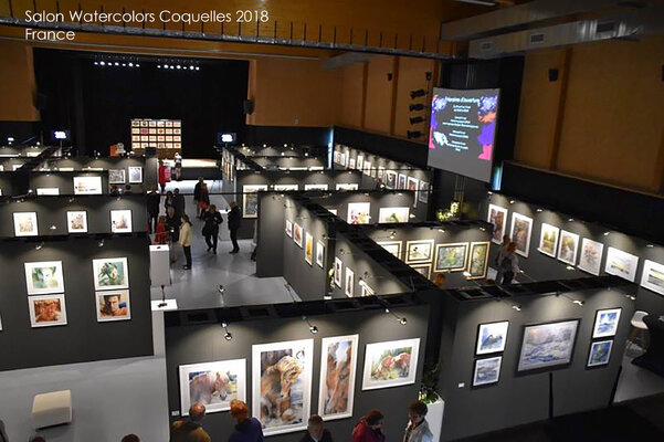 Claudio Pincas Feldman in de studio: Coquelles Bienal Watercolors 2018