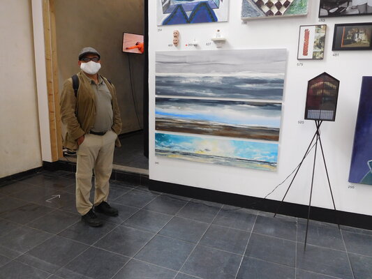 Claudio Pincas Feldman in de studio: Gent ("Buy Local") ----Colective Exhibition to sell artworks / 2019