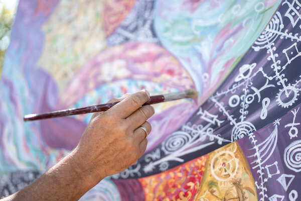Pintor Nicolas dans le studio: Work in process