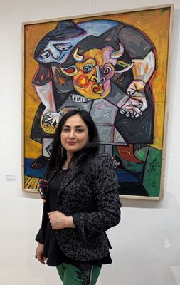 Farzaneh Ravesh in de studio: BBK KUNSTAUSSTELLUNG