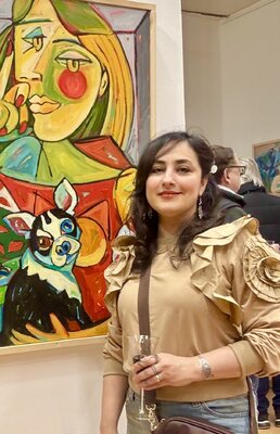 Farzaneh Ravesh in de studio: BBK Frankfurt Kunstausstellung