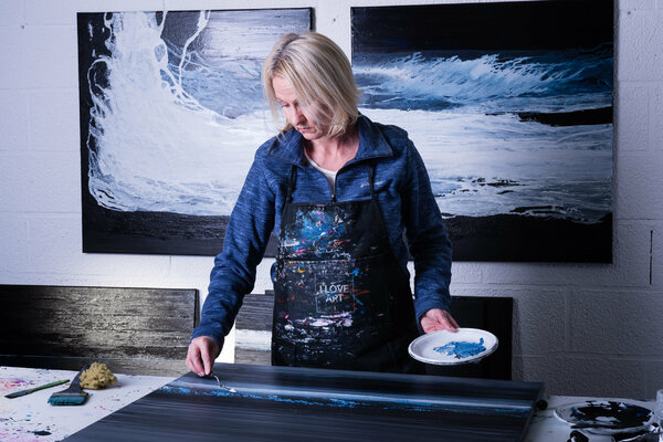 Klara Gunnlaugsdottir in the Studio