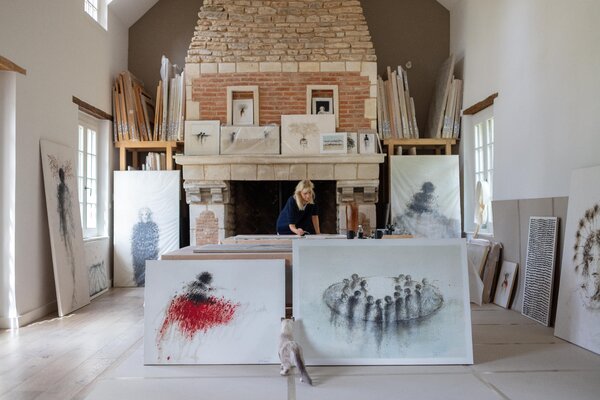 Hanna Sidorowicz en el estudio: atelier