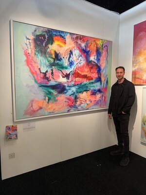 Sebastian Merk en el estudio: Art Fair London
