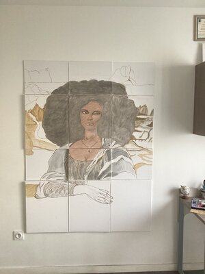 Adele The Princess dans le studio: Creative Process of the “Kalla Emma Lisa” Painting