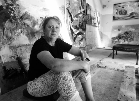 Maritta Weber in de studio: Im Atelier