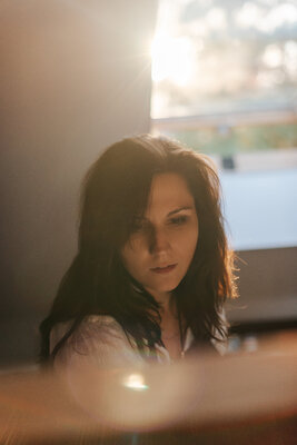 Marta Jastrzębska-Macko in de studio
