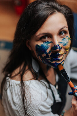Marta Jastrzębska-Macko in de studio