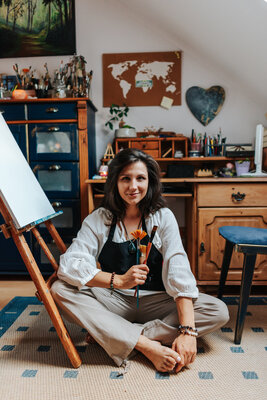 Marta Jastrzębska-Macko in de studio