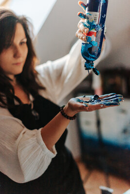 Marta Jastrzębska-Macko in de studio