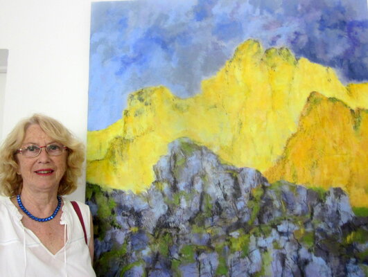 Renate Pfrommer in de studio