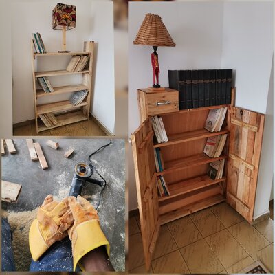 Mo Lamine Sylla in the Studio: Luminaires et meubles faits au cours des ans 2020-2021