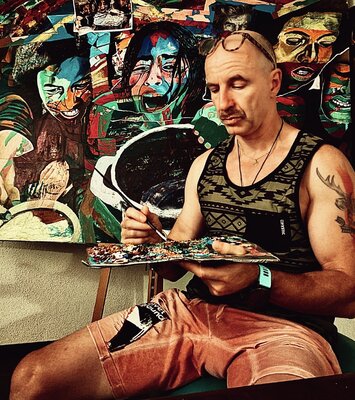 Christoph Rothwangl nello studio