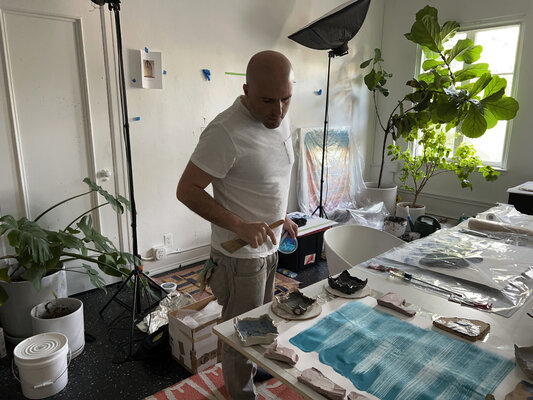 Livio Stabile in de studio