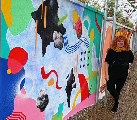 Nataline Pomar im Studio: Mural Madrid