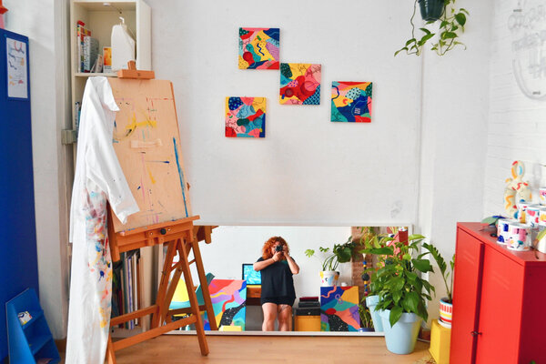 Nataline Pomar im Studio: Art studio in Barcelona