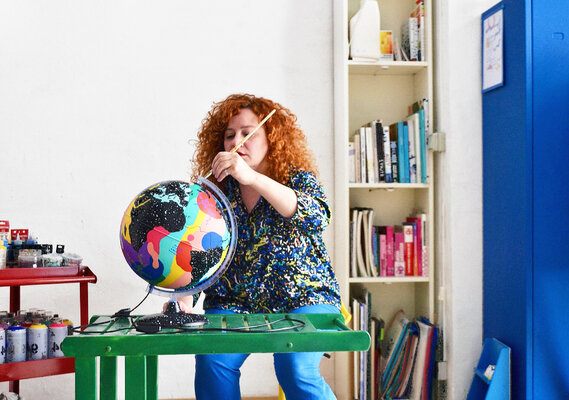 Nataline Pomar im Studio: Art studio in Barcelona