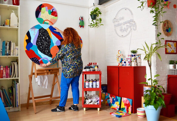 Nataline Pomar im Studio: Art studio in Barcelona