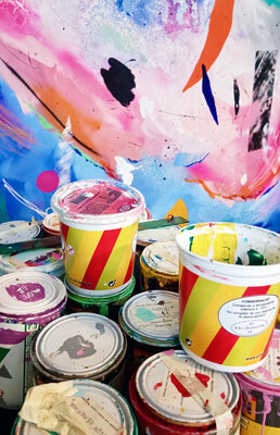 Nataline Pomar im Studio: Art studio in Barcelona