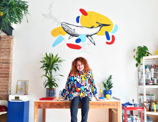 Nataline Pomar im Studio: Art studio in Barcelona