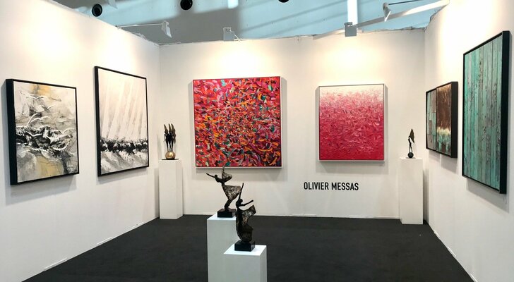 Olivier Messas im Studio: ART KARLSRUHE 2020, Karlsruhe, Allemagne