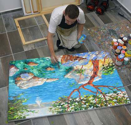 Dmitry Spiros dans le studio