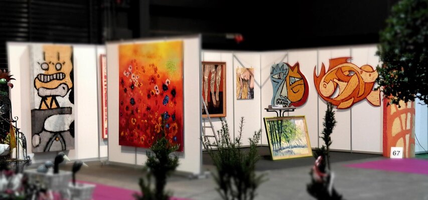Elmar Hund artjust nello studio: Artexhibition Germany