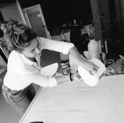 Diana Diamandieva in de studio
