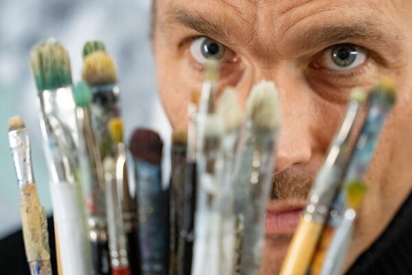 Petrus Bergstrand in de studio