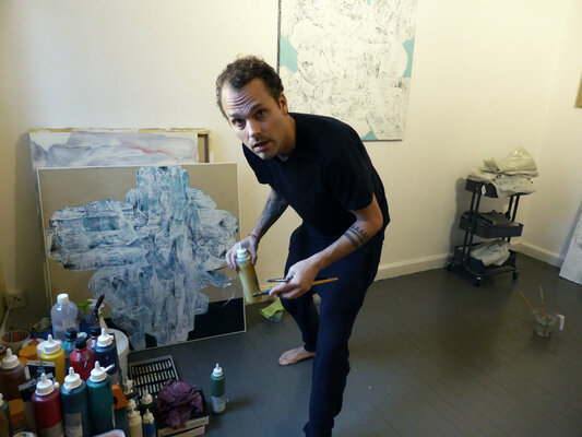 Petrus Bergstrand in de studio