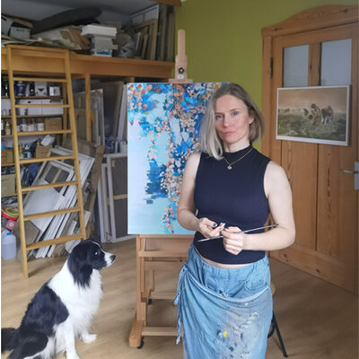 Monika Dętkoś en el estudio