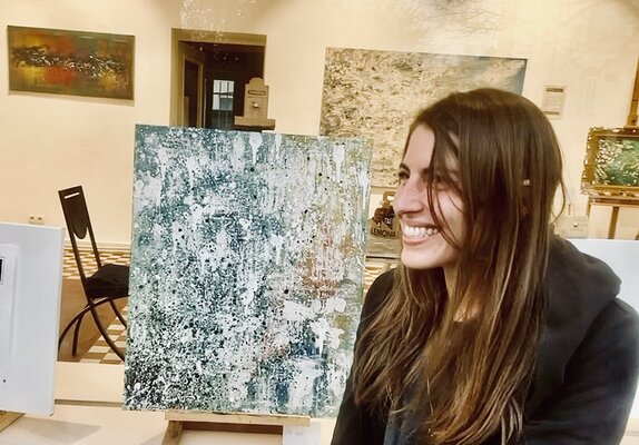 Carolin Schmidt en el estudio: Ausstellung
