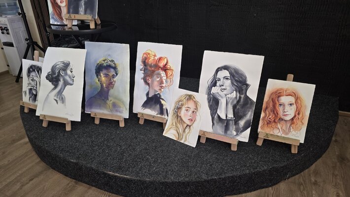 Alla Prisacar in the Studio