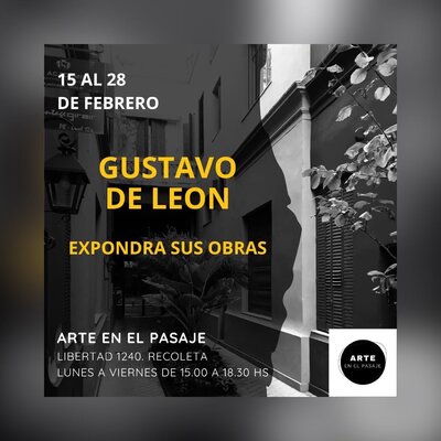 Gustavo de Leon nello studio: Muestra colectiva en Recoleta - Arte en el pasaje 2023
