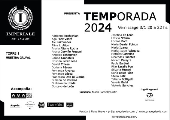 Gustavo de Leon nello studio: Muestra colectiva anual en Punta de Este 2024/2025