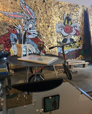 Oscar Baccilieri in de studio