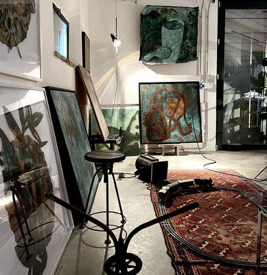 Oscar Baccilieri in de studio