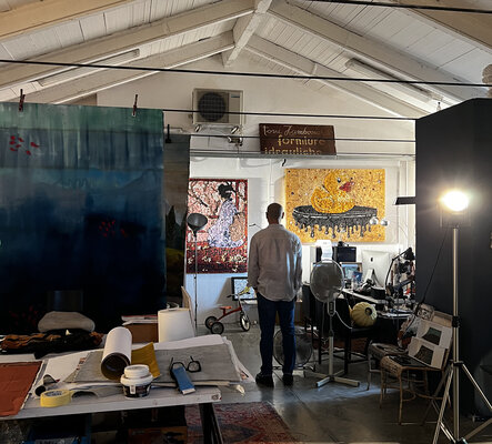 Oscar Baccilieri in de studio
