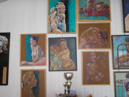 Chantal de Grasse des Princes d'Antibes in de studio: mon atelier de peinture