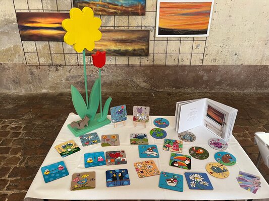 Stephanie Tansini in de studio