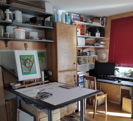 Susanne Walser in de studio