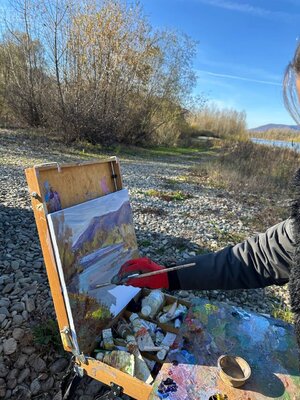 Yuliia Klishyna in de studio: From Plein Air 2025. Ukraine.