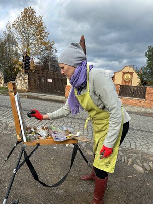 Yuliia Klishyna in de studio: From Plein Air 2025. Ukraine.