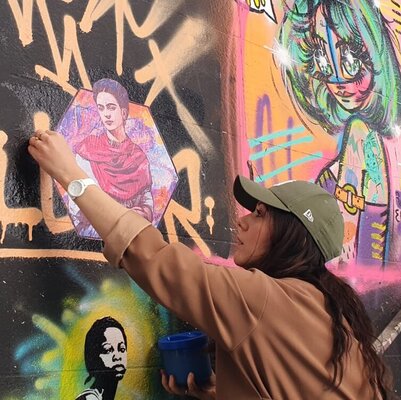 Priscilla Vettese im Studio: L'artiste street art à Paris 13ème
